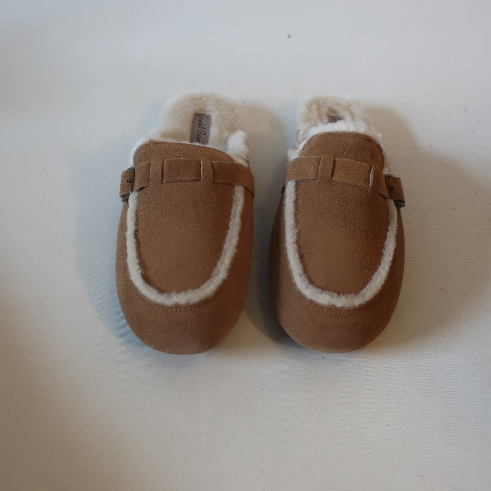 NWOB Womens Daniel Green Willa Chestnut Tan Suede Mule Slippers 12W *